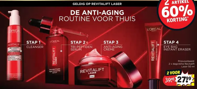 Promotie: dagcrème Revitalift Laser