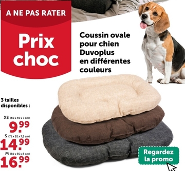 Offre: Coussin ovale pour chien Duvoplus