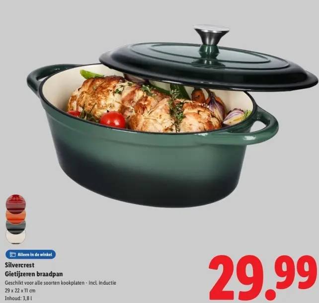 Aanbieding: Gietijzeren braadpan