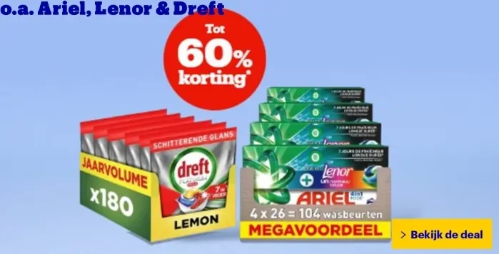 Aanbieding: Ariel, Lenor & Dreft