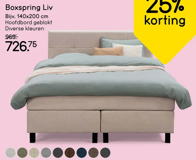 Aanbieding: Boxspring Liv 140x200 cm