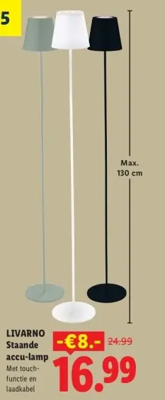 Aanbieding: Staande accu-lamp