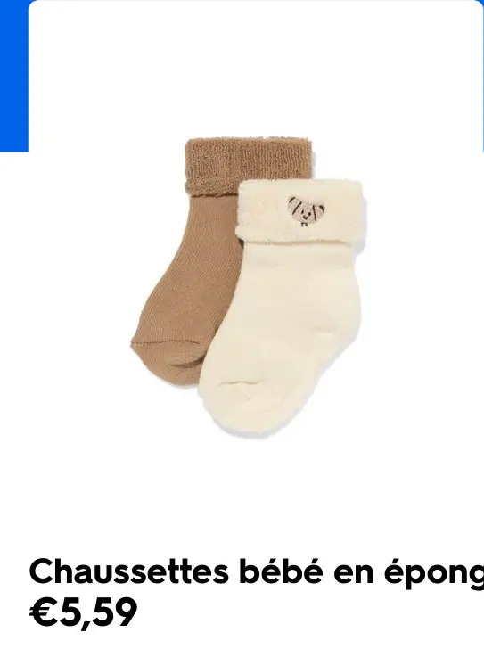 Offre: Chaussettes bébé en éponge