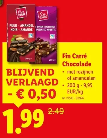 Aanbieding: Fin Carré Chocolade