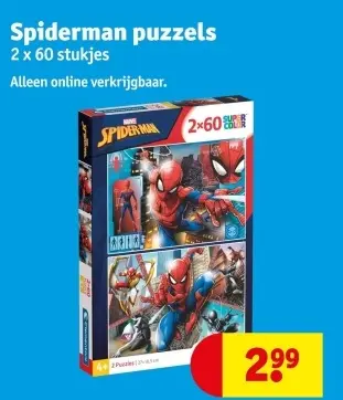 Aanbieding: Spiderman puzzels