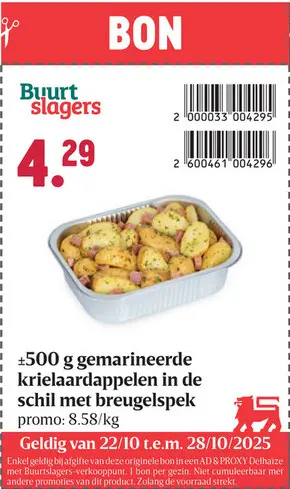 Aanbieding: gemarineerde krielaardappelen in de schil met