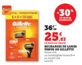 Offre: Recharges de lames Venus ou Gillette