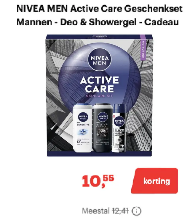 Promotie: Active Care Geschenkset Mannen - Deo & Showergel