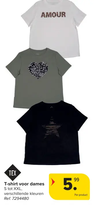 Promotie: T-shirt voor dames