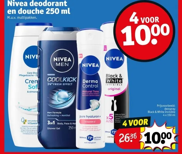 Aanbieding: Nivea deodorant en douche
