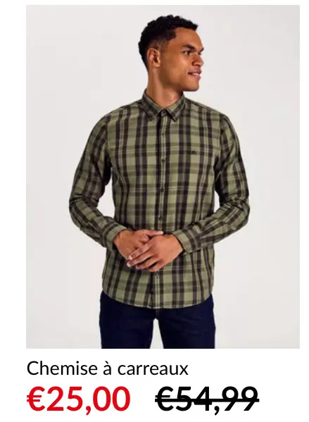 Offre: Chemise à carreaux