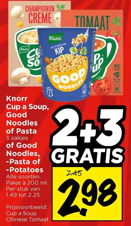 Aanbieding: Cup a Soup, Good Noodles of Pasta
