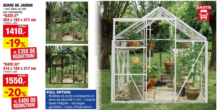 Offre: Serre de jardin