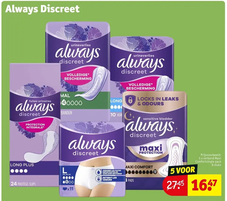 Promotie: Always Discreet