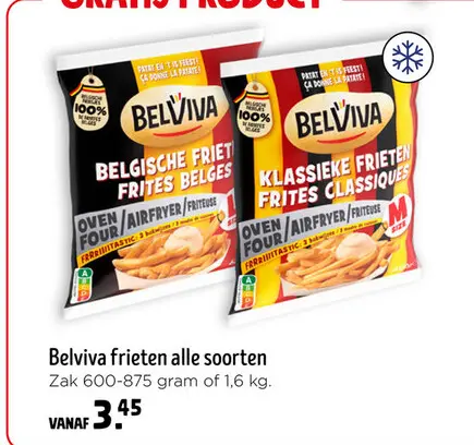 Promotie: Belviva frieten alle soorten