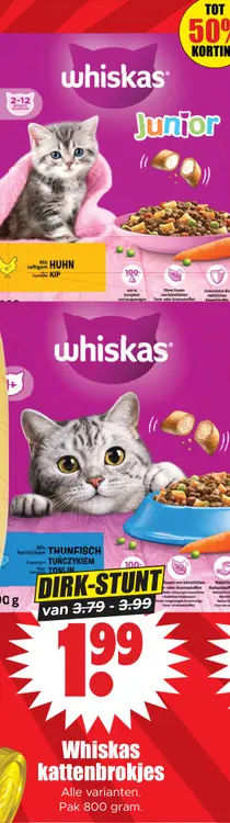 Aanbieding: Whiskas kattenbrokjes
