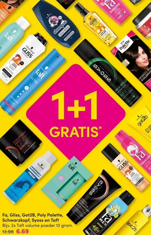 Aanbieding: Fa, Gliss, Got2B, Poly Palette, Schwarzkopf, Syoss en Taft