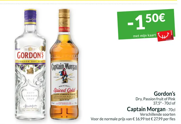 Promotie: Gordon's Dry, Passion fruit of Pink Captain Morgan