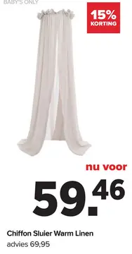 Aanbieding: Chiffon Sluier Warm Linen