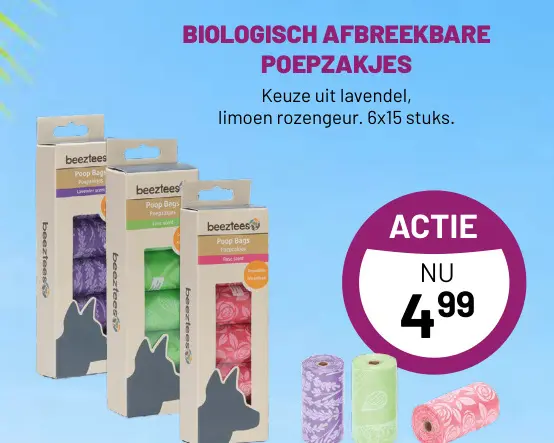 Aanbieding: Biologisch afbreekbare poepzakjes