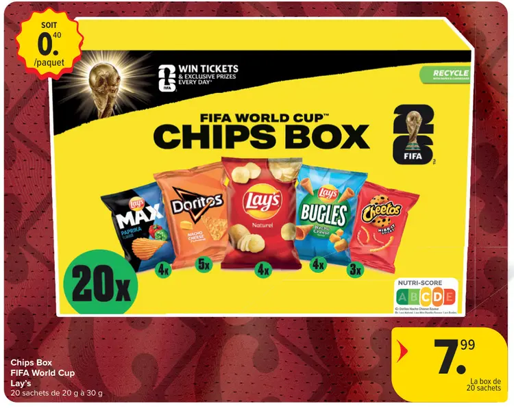 Offre: Chips Box FIFA World Cup