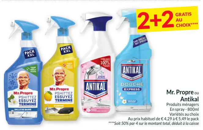 Offre: Mr. Propre ou Antikal