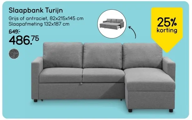 Aanbieding: Slaapbank Turijn