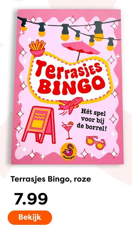 Aanbieding: Terrasjes Bingo, roze