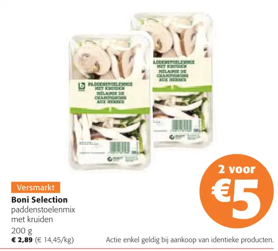 Promotie: paddenstoelenmix met kruiden