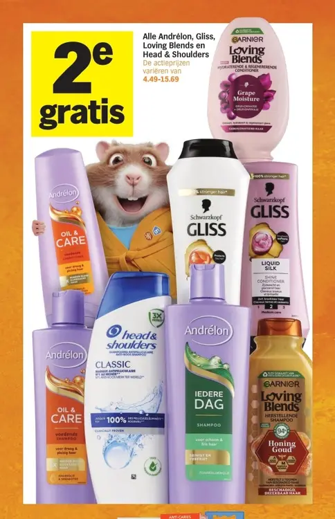 Aanbieding: Alle Andrélon, Gliss, Loving Blends en Head & Shoulders