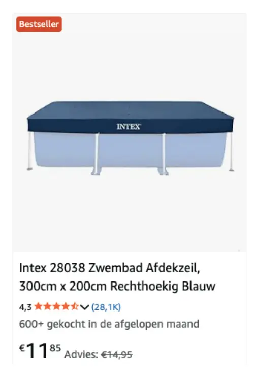 Aanbieding: Zwembad Afdekzeil
