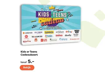 Aanbieding: Kids or Teens Cadeaukaart
