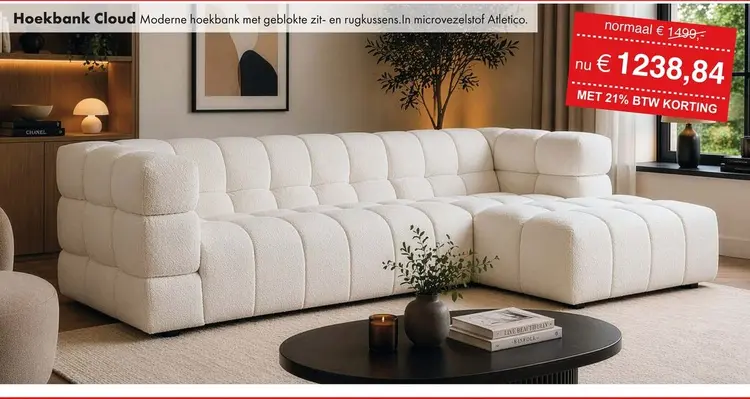 Aanbieding: Cloud hoekbank