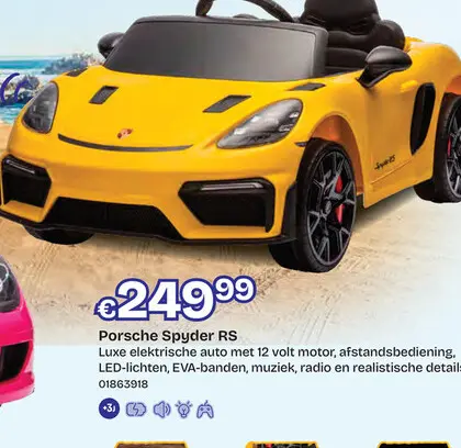 Aanbieding: Porsche Spyder RS met 12 volt motor