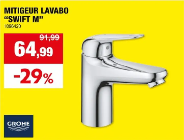 Offre: Mitigeur lavabo "swift m"