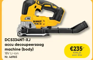 Promotie: accu decoupeerzaag machine (body)