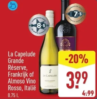 Aanbieding: La Capelude Grande Réserve, Frankrijk of Almoso Vino Rosso