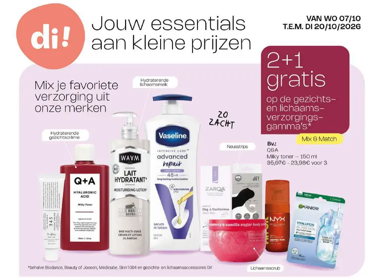 Promotie: Gezichts- en lichaamsverzorgingsgamma's