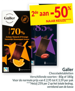 Aanbieding: Chocoladetabletten