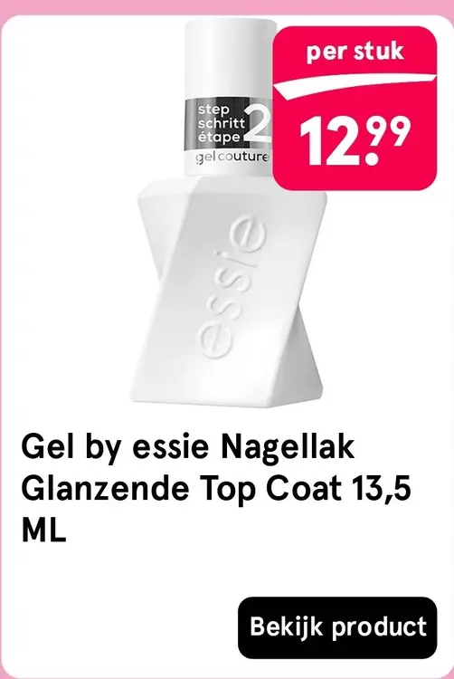 Aanbieding: Gel by essie Nagellak Glanzende Top Coat