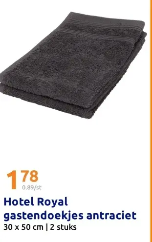 Promotie: gastendoekjes antraciet