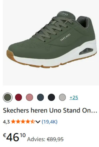 Aanbieding: Skechers heren Uno Stand On AirTrainers