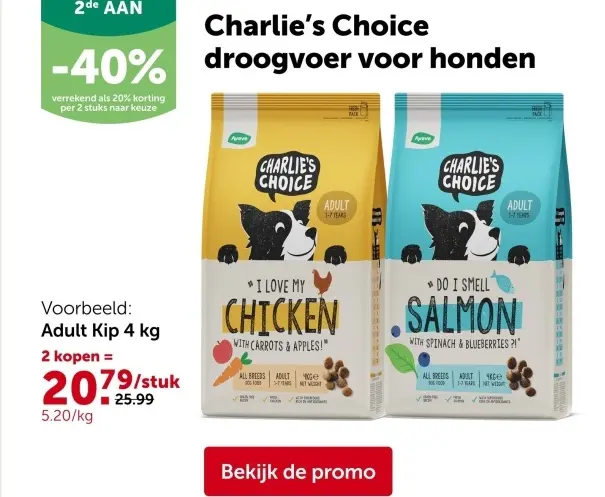 Promotie: Charlie's Choice droogvoer voor honden