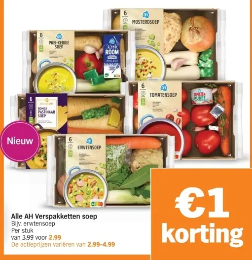 Aanbieding: AH Verspakketten soep