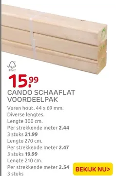 Aanbieding: Cando schaaflat voordeelpak