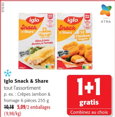 Offre: Snack & Share Crêpes Jambon & fromage