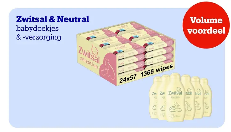 Aanbieding: Zwitsal & Neutral babydoekjes & -verzorging