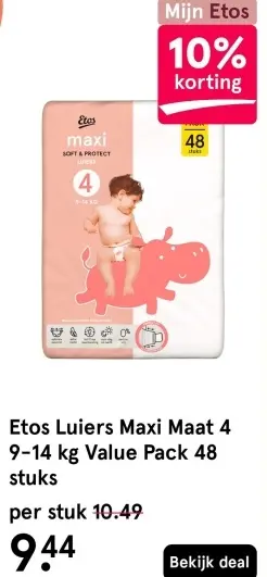 Aanbieding: Luiers Maxi Maat 4