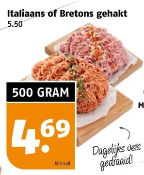 Aanbieding: Italiaans of Bretons gehakt