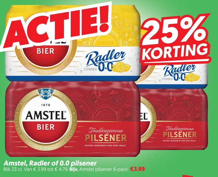 Amstel, Radler of 0.0 pilsener